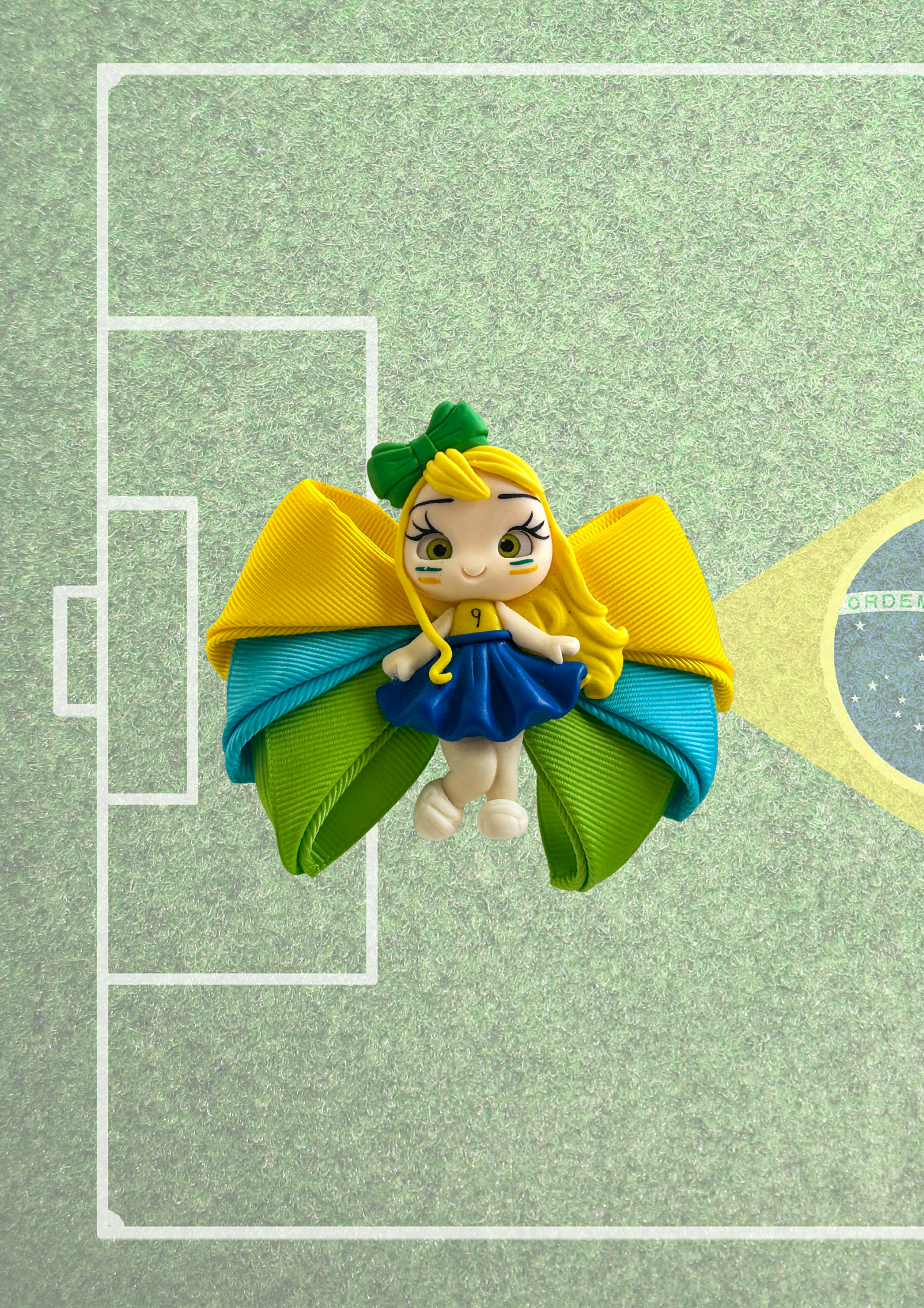 Brazilian Blonde Cheerleader Hair Clip | Ballad Bows - Magic in every bow!