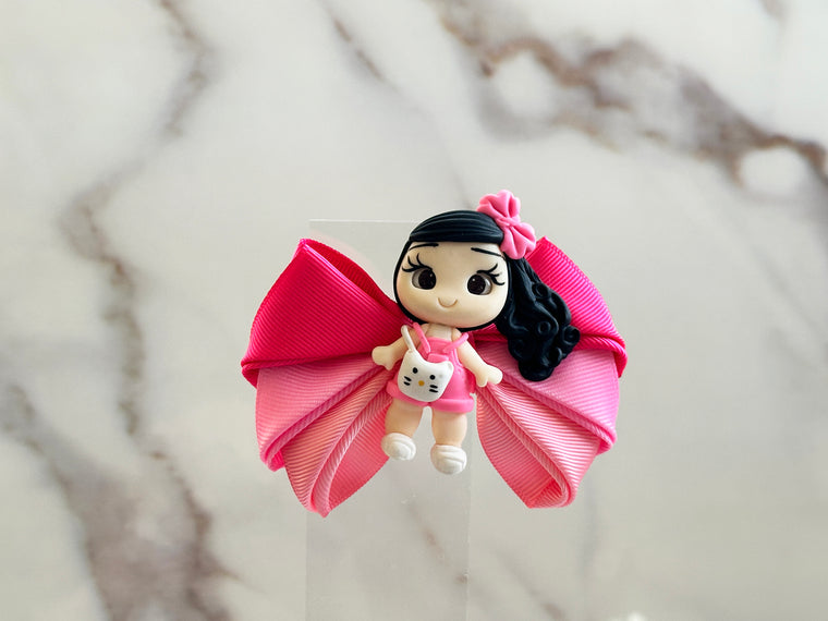 Cathy Pink Cat Hair Clip | Ballad Bows - Magic in every bow!