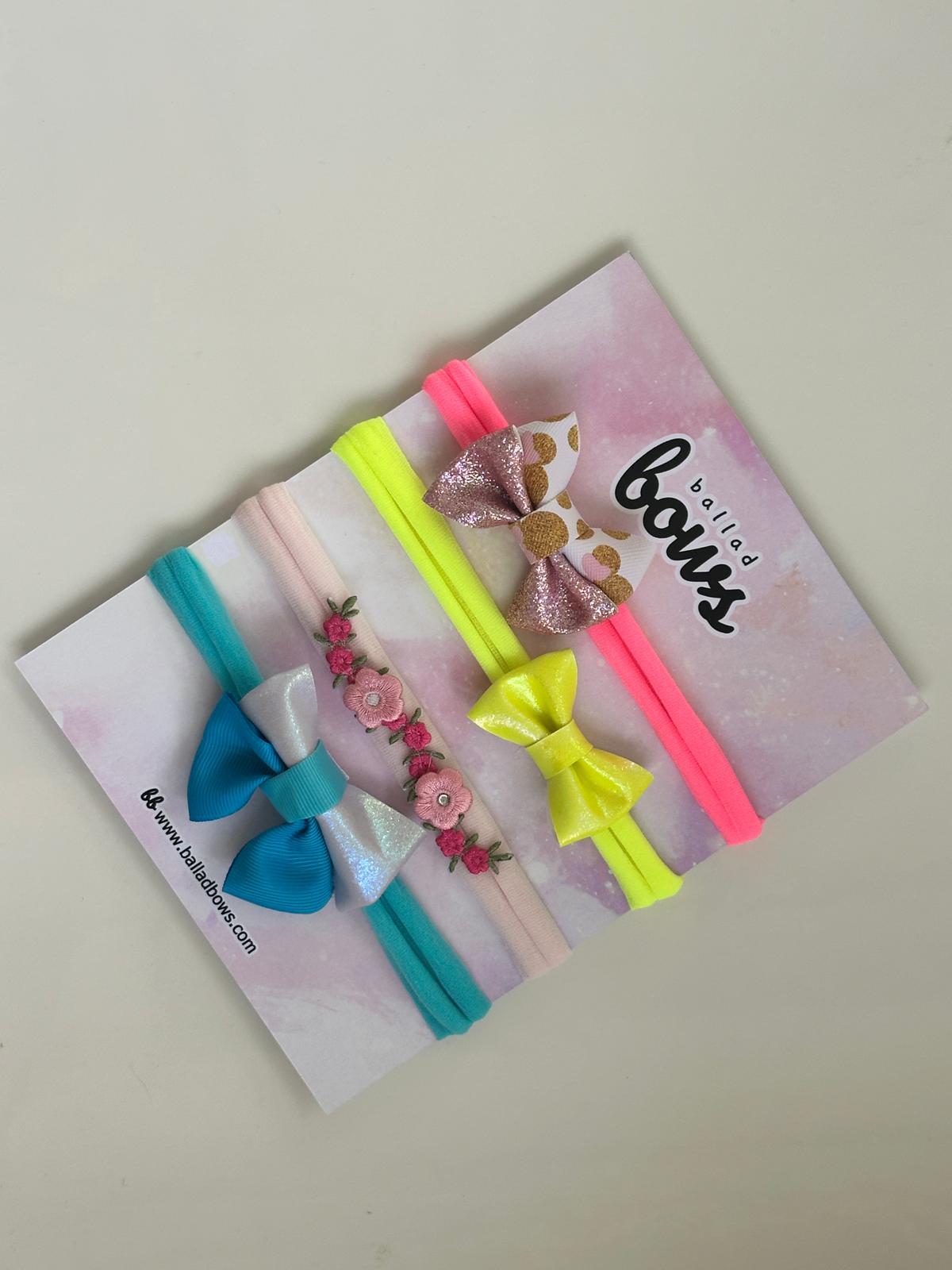 Kit 4 Neon Headband  | Ballad Bows - Magic in every bow!